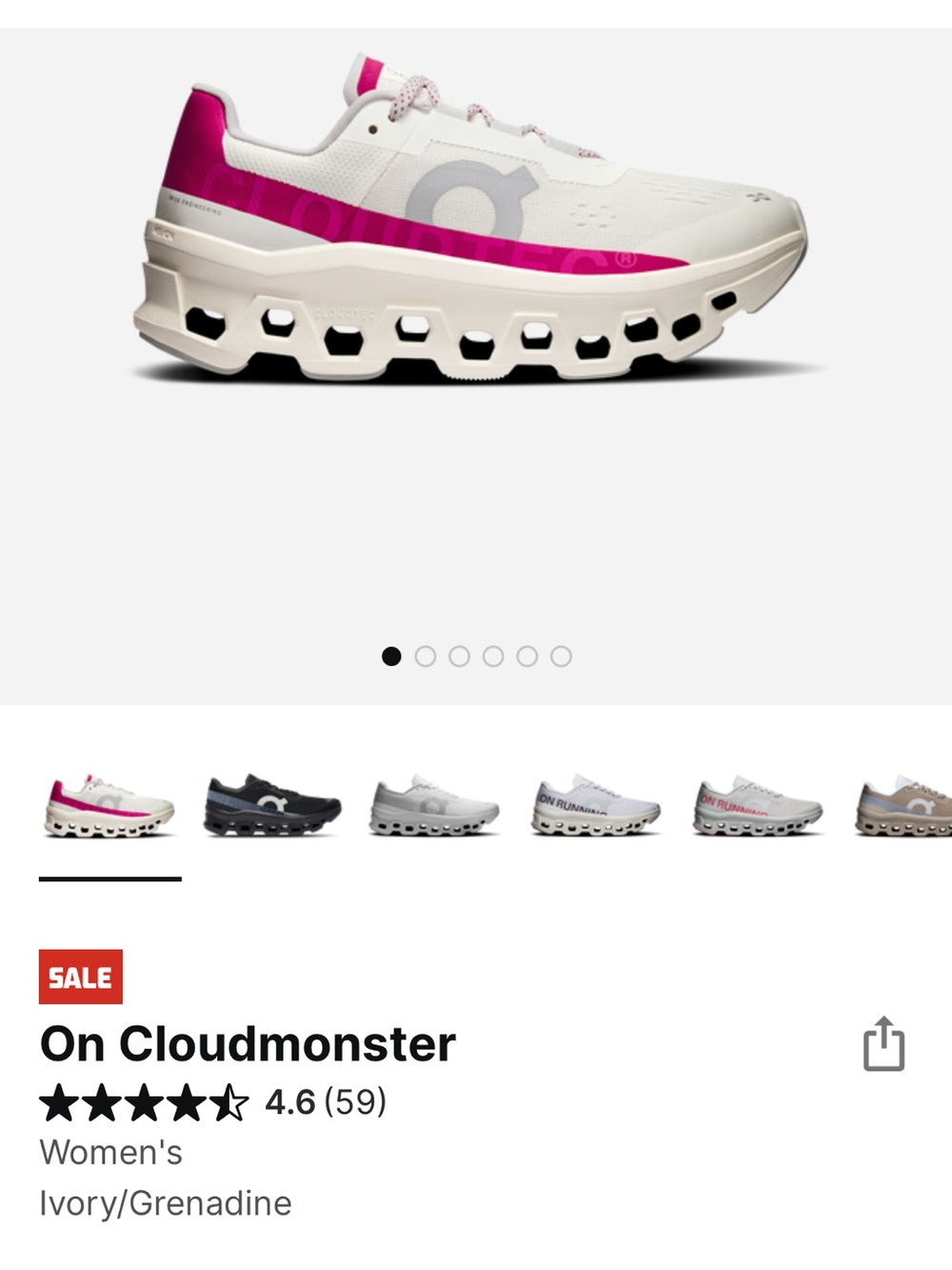 ON Cloudmonster - women 8.5